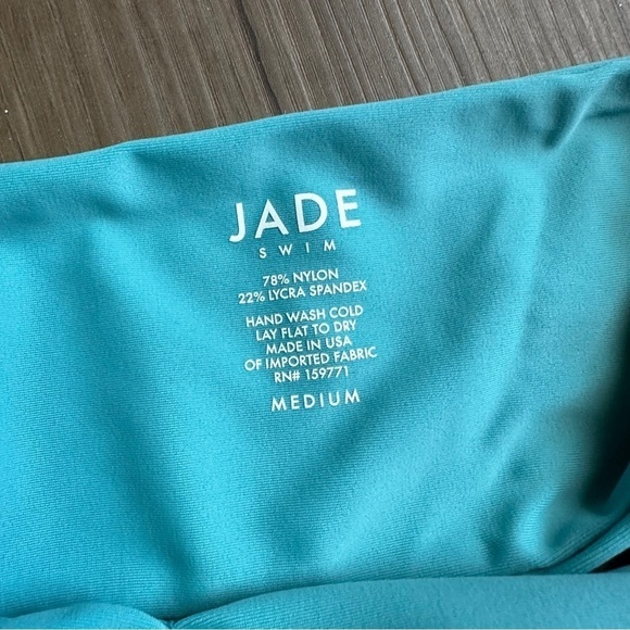 NWT Jade Swim Ava Bandeau Top Teal - Size Medium - Picture 6 of 6